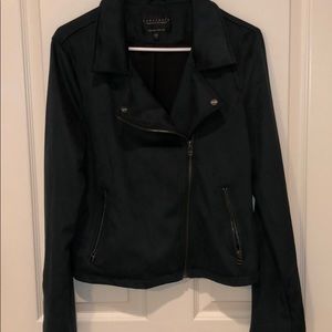 Sanctuary dark forest green suede jacket sz L